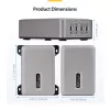 StarTech.com 4-portowa ładowarka USB-C do wielu urządzeń, łączna moc 240 W, pojedynczy port 140 W EPR, PD 3.1, porty z zabezpieczeniem śrubowym, sale konferencyjne, w zestawie uchwyt do montażu na powierzchni