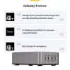 StarTech.com 4-portowa ładowarka USB-C do wielu urządzeń, łączna moc 240 W, pojedynczy port 140 W EPR, PD 3.1, porty z zabezpieczeniem śrubowym, sale konferencyjne, w zestawie uchwyt do montażu na powierzchni