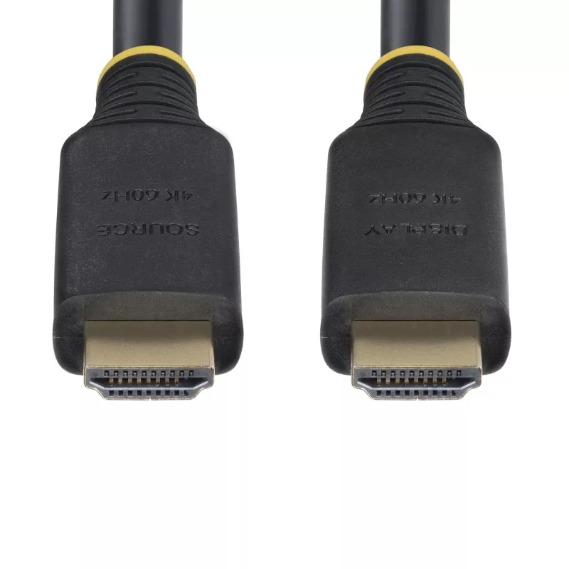 StarTech.com 15m (49.2ft) Aktywny kabel HDMI High Speed, 4K 60Hz/1440p 144Hz, HDR10/HDCP 2.2/ARC, 18Gbps, przewód UHD HDMI 2.0 do TV/monitora/wyświetlacza, powłoka TPE
