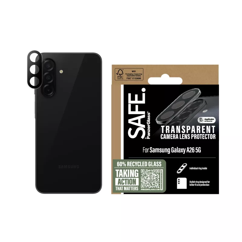 Ochrona obiektywu aparatu PanzerGlass Samsung Galaxy A26 5G przezroczysta odporna na zarysowania i wstrząsy