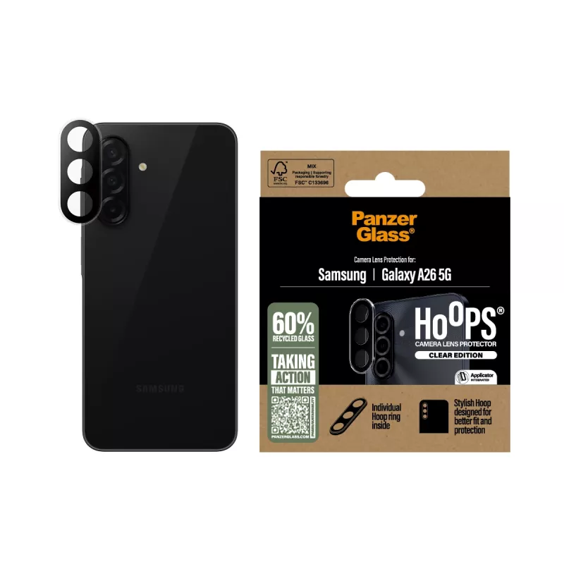 Ochrona obiektywu aparatu PanzerGlass Samsung Galaxy A26 5G Odporna na zarysowania i wstrząsy