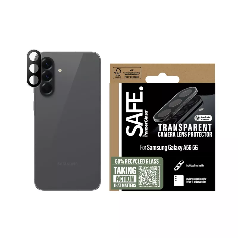 Osłona na obiektyw aparatu PanzerGlass Samsung Galaxy A56 5G Transparentna Odporna na zarysowania i wstrząsy