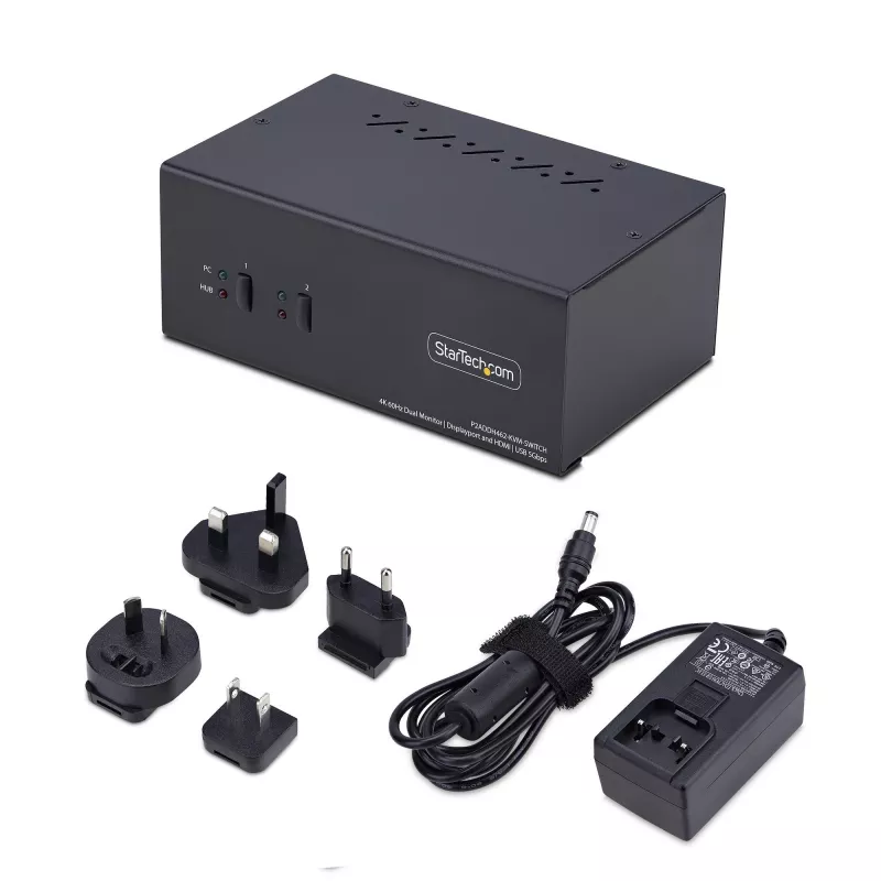 StarTech.com P2ADDH462-KVM-SWITCH przełącznik KVM Czarny