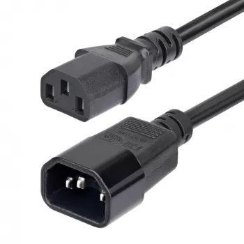 Przedłużacz zasilający StarTech.com 4,5 m (15 stóp), C14 na C13, do PDU, 15 A 250 V, 14 AWG, kabel sieciowy AC do PDU/zasilaczy, certyfikat KEMA-KEUR
