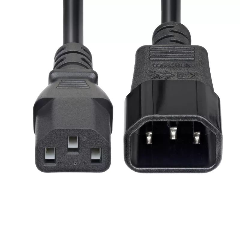 Przedłużacz zasilający StarTech.com 4,5 m (15 stóp), C14 na C13, do PDU, 15 A 250 V, 14 AWG, kabel sieciowy AC do PDU/zasilaczy, certyfikat KEMA-KEUR