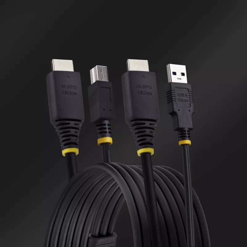 StarTech.com 10ft (3m) Kabel KVM HDMI i USB 5Gbps, 4K 60Hz, HDMI 2.0 i USB Combo do przełączników KVM
