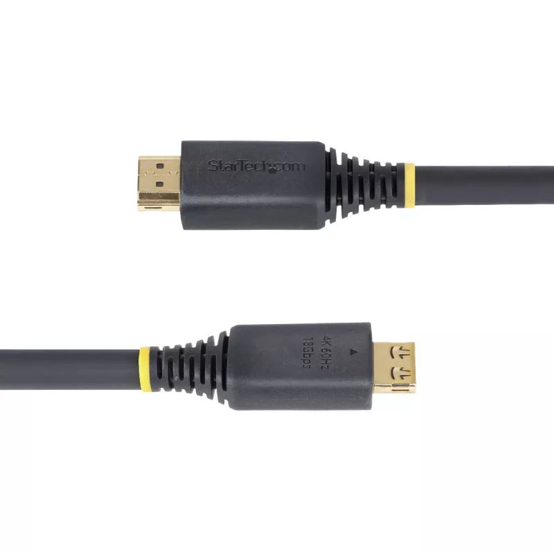 StarTech.com 20ft (6.1m) High Speed HDMI kabel with Gripping Connectors, 4K 60Hz/1440p 144Hz, HDR10/HDCP 2.2/ARC, 18Gbps, UHD HDMI 2.0 Cord for TV/Monitor/Display, TPE Jacket