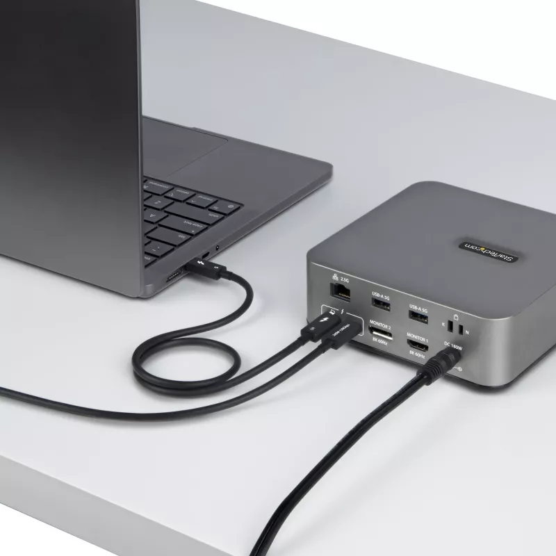 StarTech.com 2.6ft (80cm) Kabel Thunderbolt 5, 80Gbps/Do 120Gbps, 240W PD, 8K 60Hz, Certyfikowany kabel Thunderbolt - Kompatybilny z Thunderbolt 4/USB4/USB-C