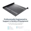 StarTech.com 1U Server Rack Shelf - Uniwersalna wentylowana półka wspornikowa do montażu w szafie rack 19 cali - Wytrzymała stal – Udźwig 44lb/20kg - Półka o głębokości 16 cali, czarna
