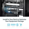 StarTech.com 1U Server Rack Shelf - Uniwersalna wentylowana półka wspornikowa do montażu w szafie rack 19 cali - Wytrzymała stal – Udźwig 44lb/20kg - Półka o głębokości 16 cali, czarna