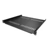 StarTech.com 1U Server Rack Shelf - Uniwersalna wentylowana półka wspornikowa do montażu w szafie rack 19 cali - Wytrzymała stal – Udźwig 44lb/20kg - Półka o głębokości 16 cali, czarna