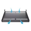 StarTech.com 1U Server Rack Shelf - Uniwersalna wentylowana półka wspornikowa do montażu w szafie rack 19 cali - Wytrzymała stal – Udźwig 44lb/20kg - Półka o głębokości 16 cali, czarna