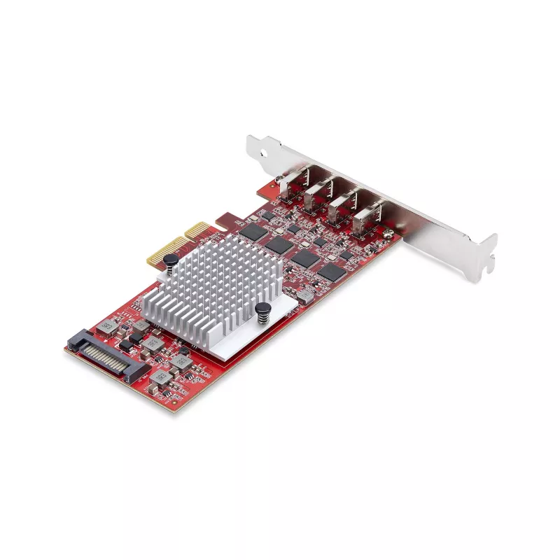 StarTech.com 4-Port USB Type-C PCIe Card, USB 3.2 10Gbps, USB-C PCI Express Expansion Card, 4x Independent USB Controllers, Windows/Linux/macOS, TAA-Compliant