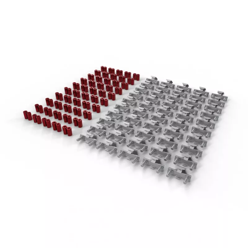 Śruby i nakrętki PATCHBOX dvmnt50RD M6 Aluminium Stal 50 szt.