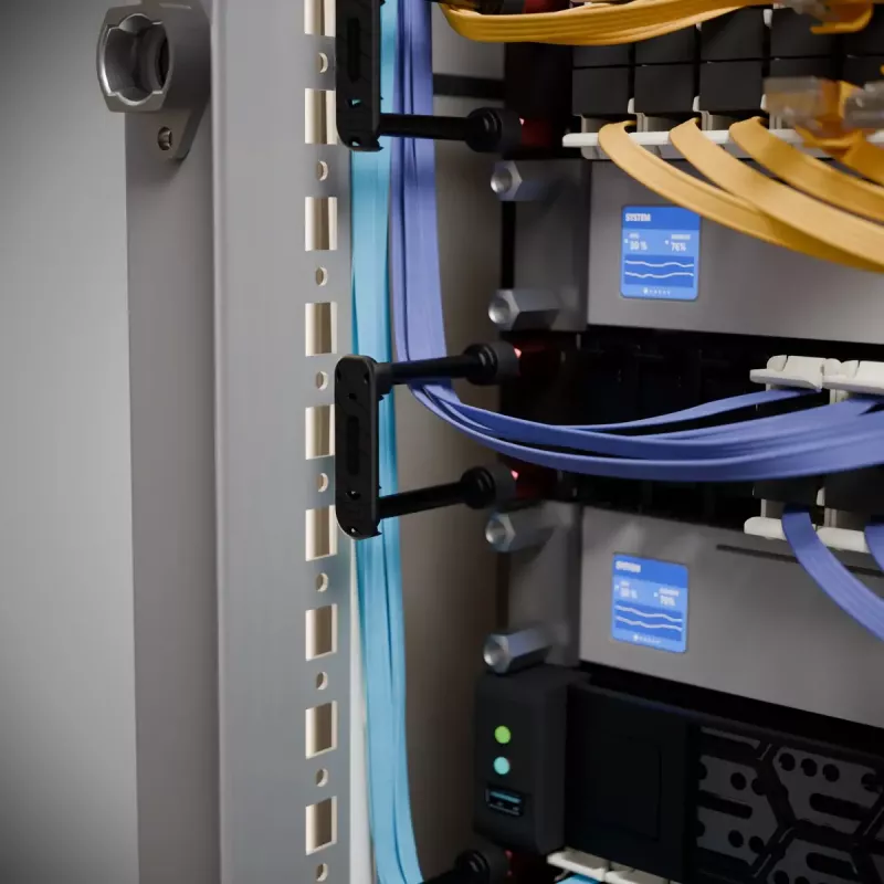 Panel do zarządzania kablami PATCHBOX Patchcatch Solo 24-Pack czarno-czerwony