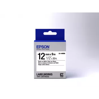 Epson Label Cartridge Standard LK-4WBN Czarny/Biały 12mm (9m)