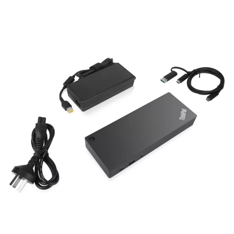 Stacja dokująca/replikator portów Lenovo 40AF0135UK przewodowa USB 3.2 Gen 1 (3.1 Gen 1) Type-C czarna