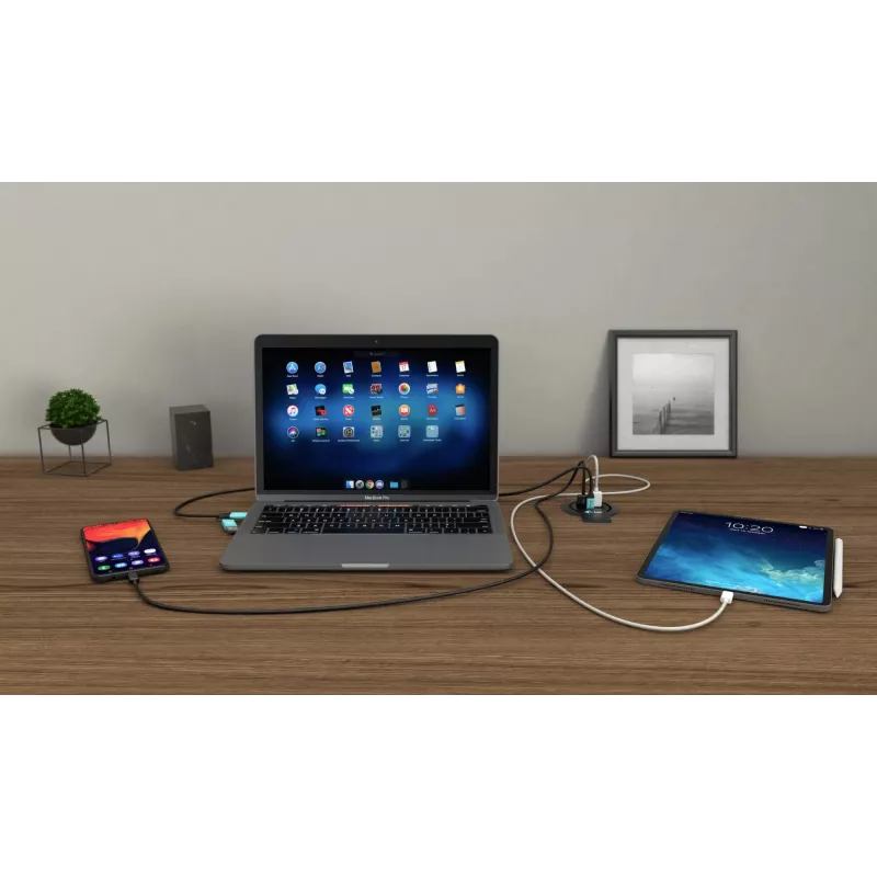 Ładowarka i-tec wbudowana biurkowa szybka ładowarka USB-C PD 3.0 + 3x USB 3.0 QC3.0 96 W