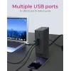 ICY BOX IB-DK2262AC Przewodowa stacja dokująca USB 3.2 Gen 1 (3.1 Gen 1) Type-C, antracyt