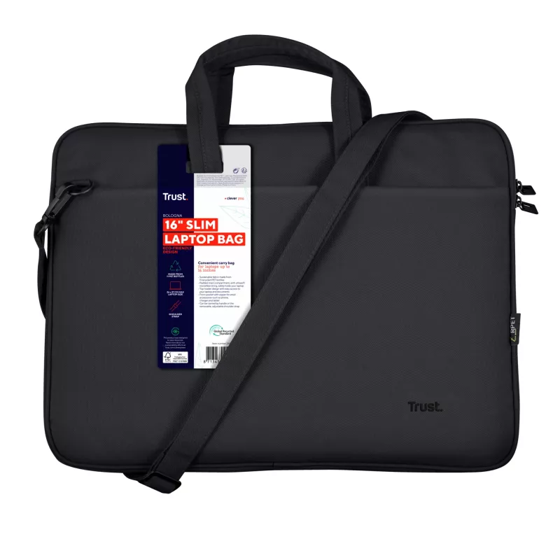 Trust Bologna 40,6 cm (16 cali) Torba typu toploader Czarna