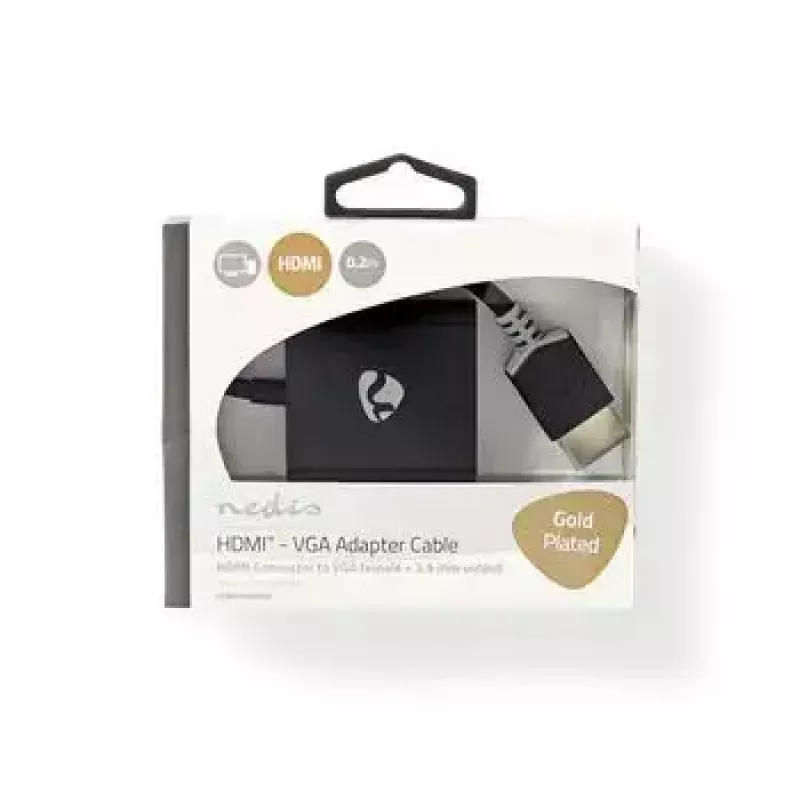 Adapter kabla wideo Nedis CCBW34900AT02 0.2m VGA HDMI
