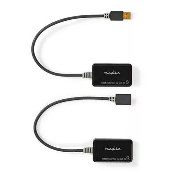 Aktywny kabel przedłużający USB 2.0 Nedis, wtyk A męski – gniazdo A żeńskie, 50,0 m, czarny