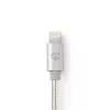 Kabel do telefonu komórkowego Nedis CCTB39300AL10 Aluminium 1 m USB A Lightning