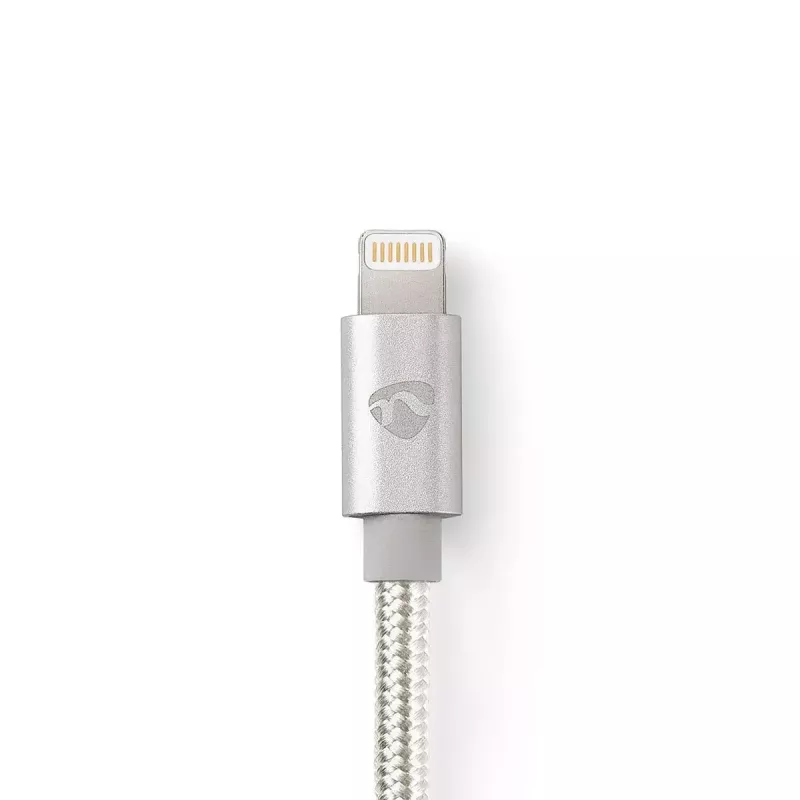 Kabel do telefonu komórkowego Nedis CCTB39300AL10 Aluminium 1 m USB A Lightning