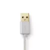 Kabel do telefonu komórkowego Nedis CCTB39300AL10 Aluminium 1 m USB A Lightning