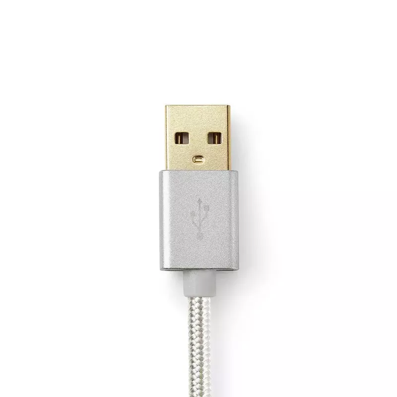 Kabel do telefonu komórkowego Nedis CCTB39300AL10 Aluminium 1 m USB A Lightning