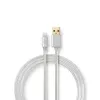 Kabel do telefonu komórkowego Nedis CCTB39300AL30 Aluminium 3 m USB A Lightning