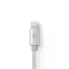Kabel do telefonu komórkowego Nedis CCTB39300AL30 Aluminium 3 m USB A Lightning