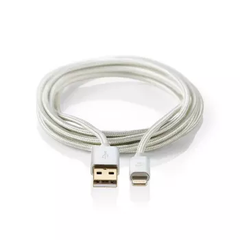 Kabel do telefonu komórkowego Nedis CCTB39300AL30 Aluminium 3 m USB A Lightning