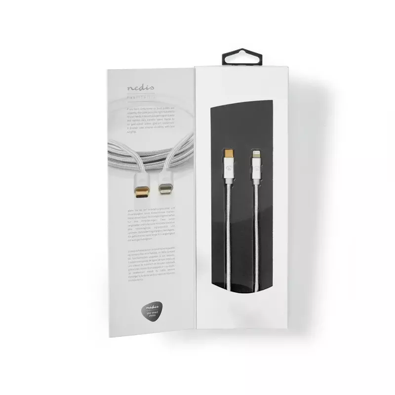 Kabel Lightning Nedis CCTB39650AL20 2m USB C aluminium