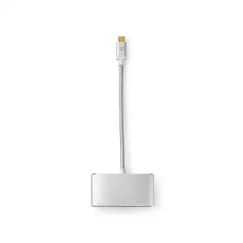 Stacja dokująca do laptopa Nedis CCTB64760AL02 Aluminium kabel 0,2 m 5 Mbit/s