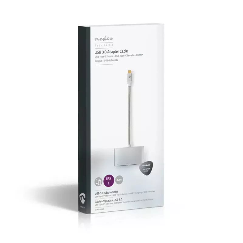Stacja dokująca do laptopa Nedis CCTB64765AL02 Srebrna 5 Gbit/s