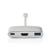 Stacja dokująca do laptopa Nedis CCTB64765AL02 Srebrna 5 Gbit/s