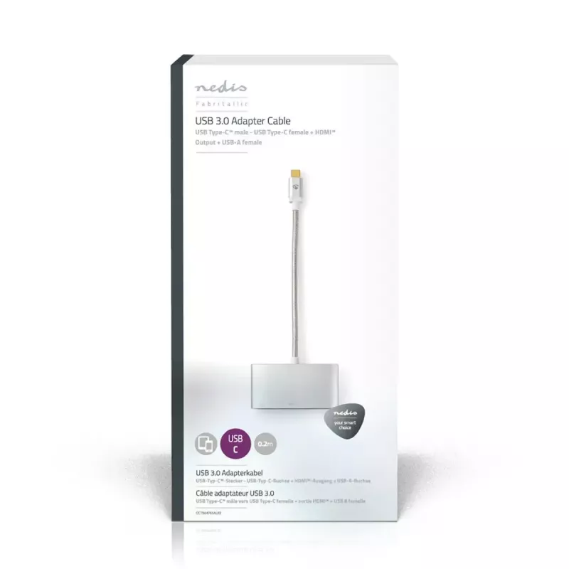 Stacja dokująca do laptopa Nedis CCTB64765AL02 Srebrna 5 Gbit/s