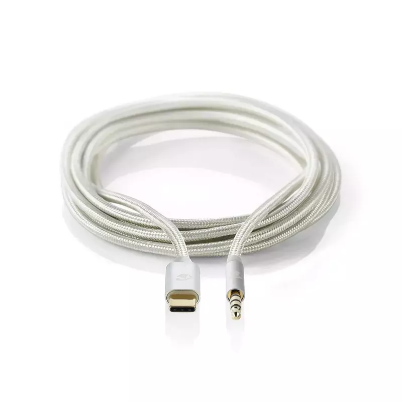 Kabel audio Nedis CCTB65940AL10 1m USB-C do 3,5 mm aluminium