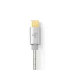 Kabel audio Nedis CCTB65940AL10 1m USB-C do 3,5 mm aluminium