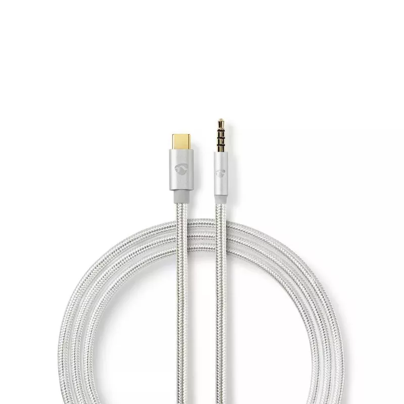 Kabel audio Nedis CCTB65940AL10 1m USB-C do 3,5 mm aluminium