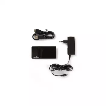 Koncentrator USB Nedis UHUBU3420BK USB 3.2 Gen 1 Micro-B Czarny