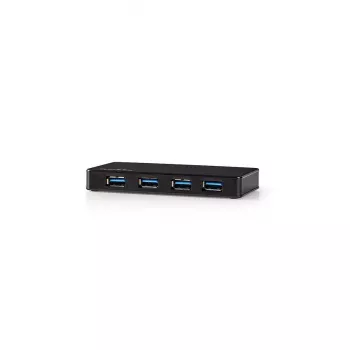 Koncentrator USB Nedis UHUBU3420BK USB 3.2 Gen 1 Micro-B Czarny