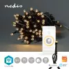 Łańcuch świetlny dekoracyjny Nedis WIFILX01W50 — 50 żarówek LED, 1,81 W, USB, IP65, 5 m przewodu