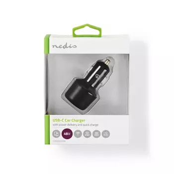 Ładowarka samochodowa Nedis CCPD30W100BK Smartfon Czarna Szybkie ładowanie