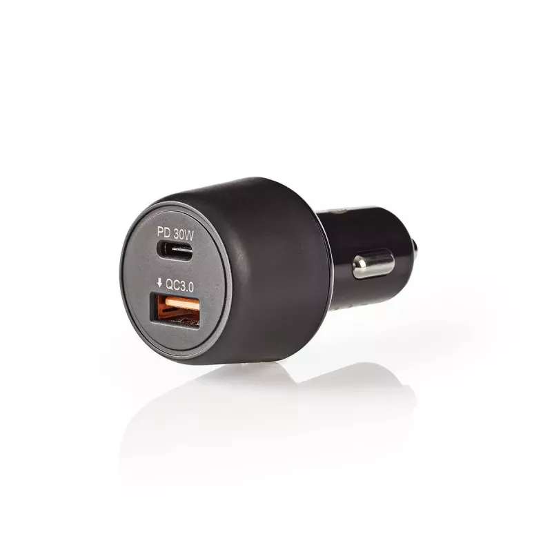 Ładowarka samochodowa Nedis CCPD30W100BK Smartfon Czarna Szybkie ładowanie