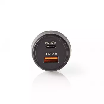 Ładowarka samochodowa Nedis CCPD30W100BK Smartfon Czarna Szybkie ładowanie