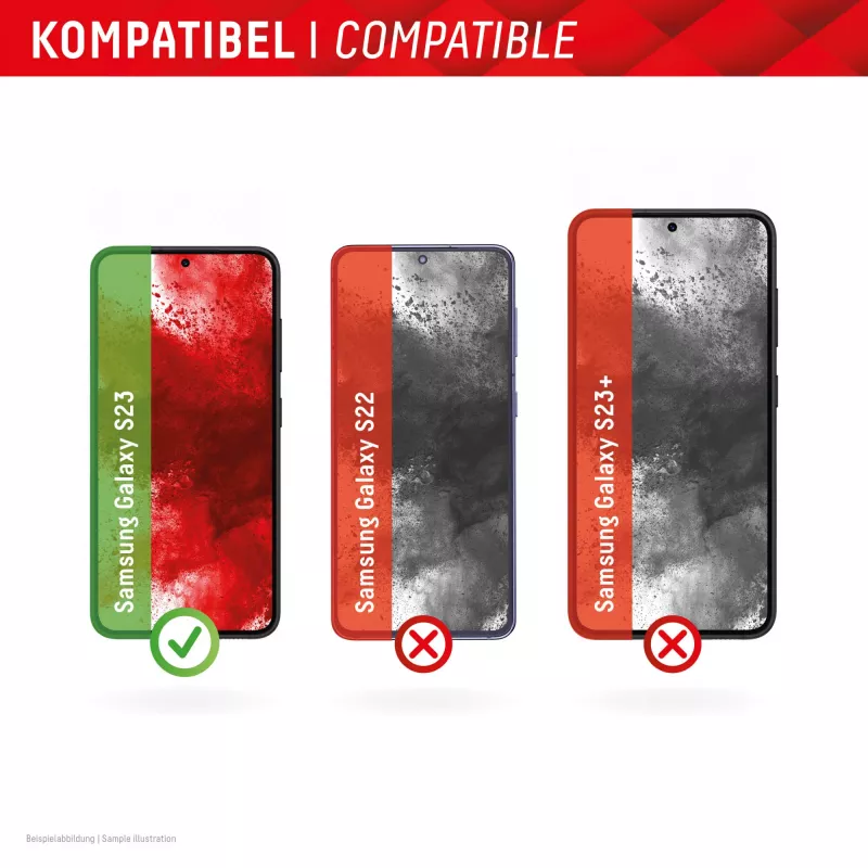 Displex Szkło Hartowane + Etui do Samsung Galaxy S22/S23, Eko Rama Montażowa, odporne na zarysowania
