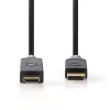 Adapter kabla wideo Nedis CCBW37100AT10 1m DisplayPort do HDMI Czarny