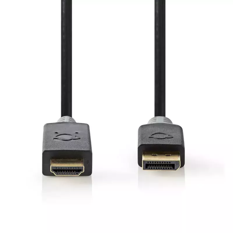 Adapter kabla wideo Nedis CCBW37100AT10 1m DisplayPort do HDMI Czarny